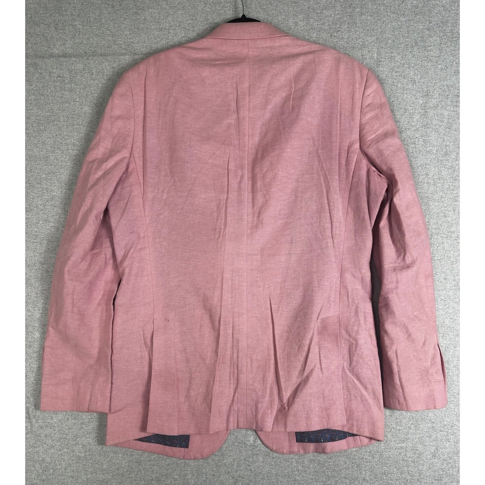 Jos A Bank Linen Suit 42L 34x34 Pink Slim Fit Linen Cotton Blend Separates - Picture 4 of 16